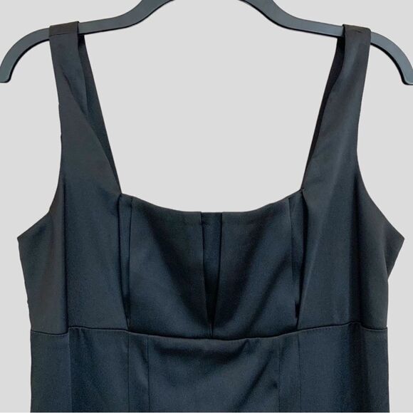 Vintage 90’s Square Neck Satin Mini Dress - Picture 2 of 8